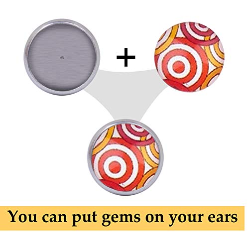 Jdesun 40 Pieces Cabochon Earring Settings With 40 Pices Rubber Backs, Stainless Steel Stud Earring Cabochon Setting Post Cup Fit For 10Mm (4 Colors) #TOP4