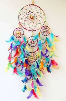 DHRUVTAR Store Nylon, Steel, Wood Dream Catcher (26 inch, Multicolor)-image-42