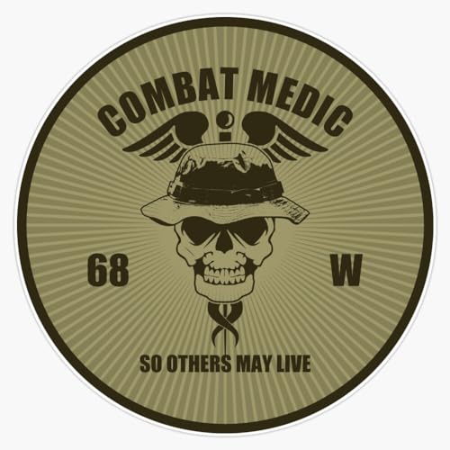 LAD Studio Combat Medic Patch (Subdued) Window Bumper Sticker Decal 5''