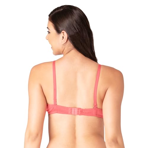 Image of Komli - Heavily Padded Push-Up Bra - Cotton Rich - Balconette - 3 /4th Coverage, Seamless, Wireless, Multiway Straps - T-Shirt Bra