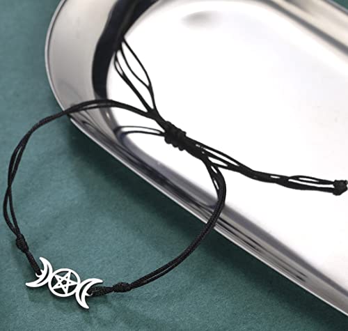 Pulsera Triple Luna Diosa unisex acero inoxidable miniatura 5