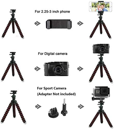 Phone Tripod, Tabletop Travel Portable and Flexible Camera Stand Holder with Wireless Remote and Universal Clip (7.58 inch)