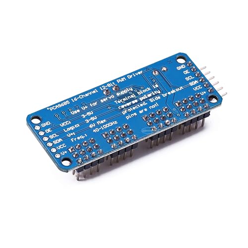 Teyleten Robot PCA9685 16 Channel 12 bit PWM Servo Motor Driver I2C IIC Module for MG90S SG90 MG995 Compatible with Arduino Raspberry Pi (2pcs) - Image 5
