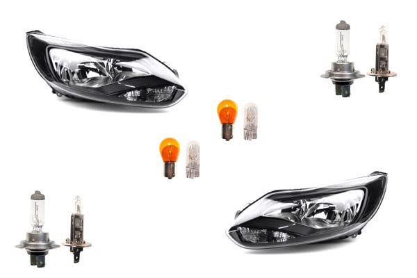 Johns Faro alogeno anteriore per Ford Focus 11 11-14 Set di lampadine L R