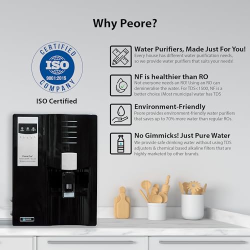 Image of Pro Plus-20 NF + UV Water Purifier | Retains Healthy Minerals and Saves Water | NanoFiltration Better than RO | Self Service Mode | Black (For TDS < 200)