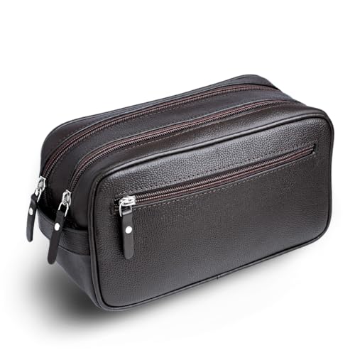 Orneli Trousse de Toilette Cuir Pleine Fleur de Vache -...