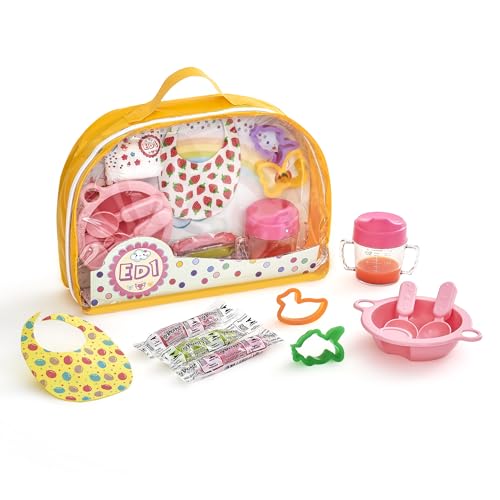 Kit Papinha Acessorios para Boneca Bolsa Infantil Necessaire Massinha Modelar Fralda Talheres Copo suco Magico ED1 Brinquedos criança