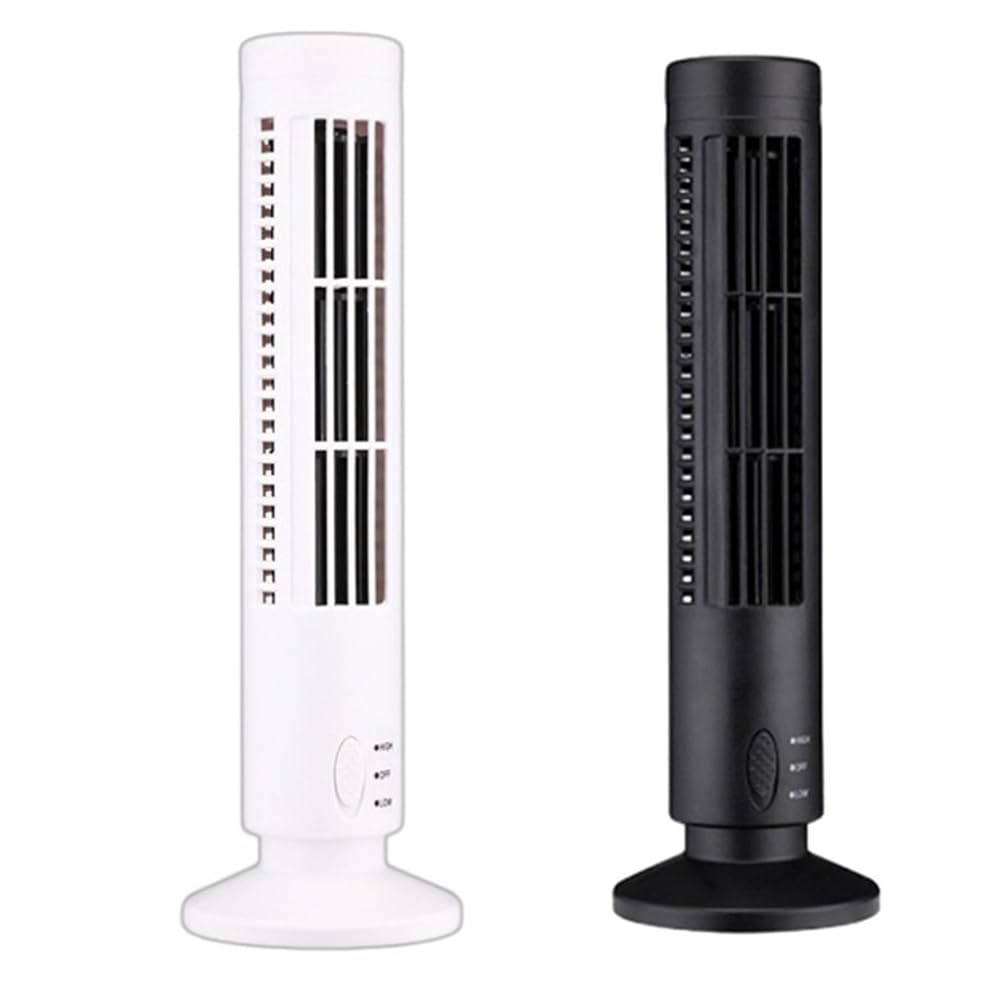 CTRLZS Tower Fan Mini Desktop Bladeless Fan, Student Home Vertical Desktop Fan, Suitable for Home and Bedroom