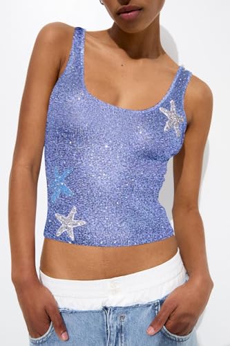 Tank Top Sparkle Knit Top MISSONI Sequin-embellished Ribbed-knit