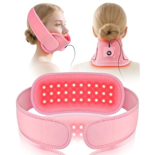 UTK Red Light Therapy Jaw, 660 & 850 nm Dual-Wavelength, Infrared Deeper Energy,6 Power Modes with Pulse Mode,30 Mins Auto-off,Christmas Gift for Women,Girlfriend