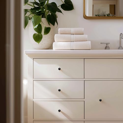Image of Ravinte 15 Pack 1-1 /4 Inch Diameter Kitchen Cabinet Knobs Matte Black Dresser Knobs Round Solid Cabinet Drawer Pulls for Kitchen Cupboard Hardware