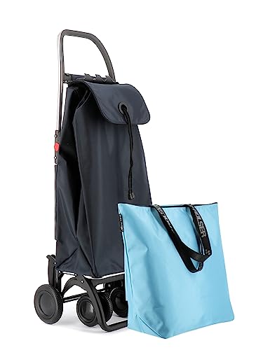 Combo Carro Rolser I-MAX MF 4 Ruedas 2 Giratorias Plegable Marengo + Bolsa Extra