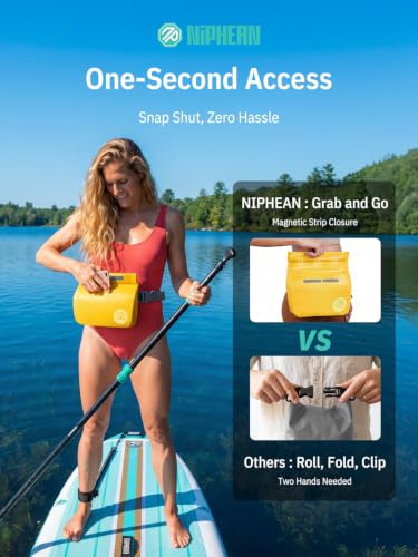 Image of niphean IPX7 Waterproof Fanny Pack, Magnetic One-Hand Closure Dry Bag