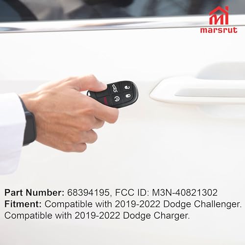 Mando Dodge Challenger 2019-2022 con 5 botones para reemplazo de llave 3