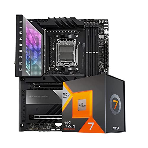 NGTEK AMD Ryzen 7 7800X3D 8-Core, 16-Thread Desktop Processor Bundle With ASUS ROG CROSSHAIR X670E HERO
