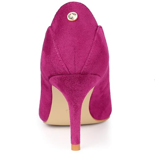 Allegra K Women's Pointed Toe Pull on Stiletto Heels Pumps3