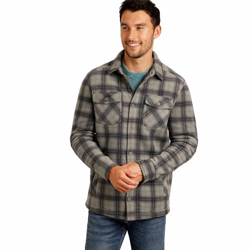 Weird Fish Tyburn Check Fleece Shacket Cement Size L