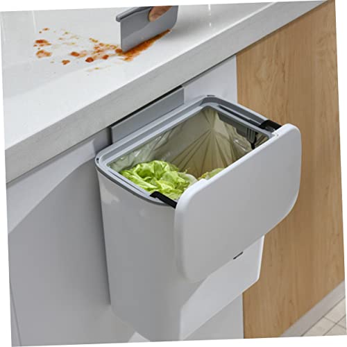 Cabilock caneca de basura rectangular con tapa blanca miniatura 6