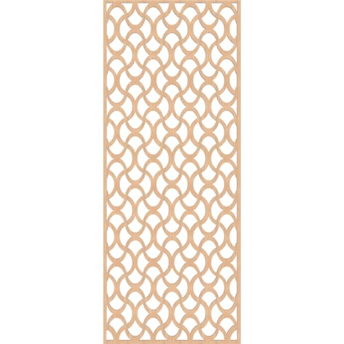 Image of Resort Decorative Pierced Fretwork Wood Wall Panels, 27 3 /8 inchW x 69 3 /8 inchH x 3 /8 inchT, Hickory