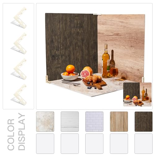 Image of 5 PCS 24X24 Inch Boards Photo Backdrop for Flat Lay, Food Photography Background, BEIYANG