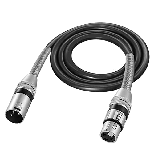 UGPLM Substituição de Cabo de Microfone Balanceado XLR Macho para Fêmea 3 Pinos