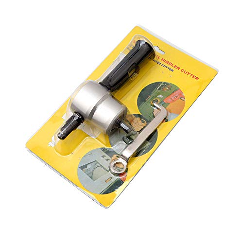 Professional Portable Double Head Sheet Metal Nibbler Cutter Holder Tool Power Drill Attachment