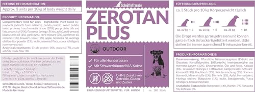 Schnüffelfreunde Zerotan Plus I Mit Schwarzkümmelöl und Kokosöl - Z-Snack für Hunde (150g - ca. 180 Stück)