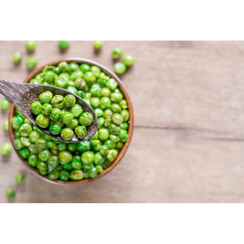 SweetGourmet Green Peas Gluten-Free Healthy Snack, 2-Pound Resealable Bag, Air-Fried Crunchy and Lightly Sea Salted