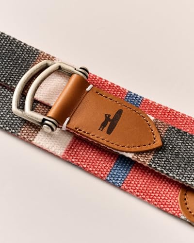 johnnie-O Bowen D-Ring Canvas Striped Belt2
