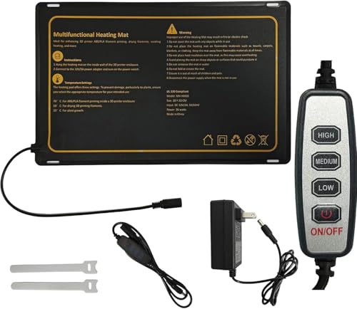 Hasta 70 °C Smart Temperature Control Multifuncional Esterilla Calefacción Impresora 3D Calefacción Mini Invernadero Calefacción para Tienda Verde y Impresora 3D Mantener la Vivienda Caliente Mantener