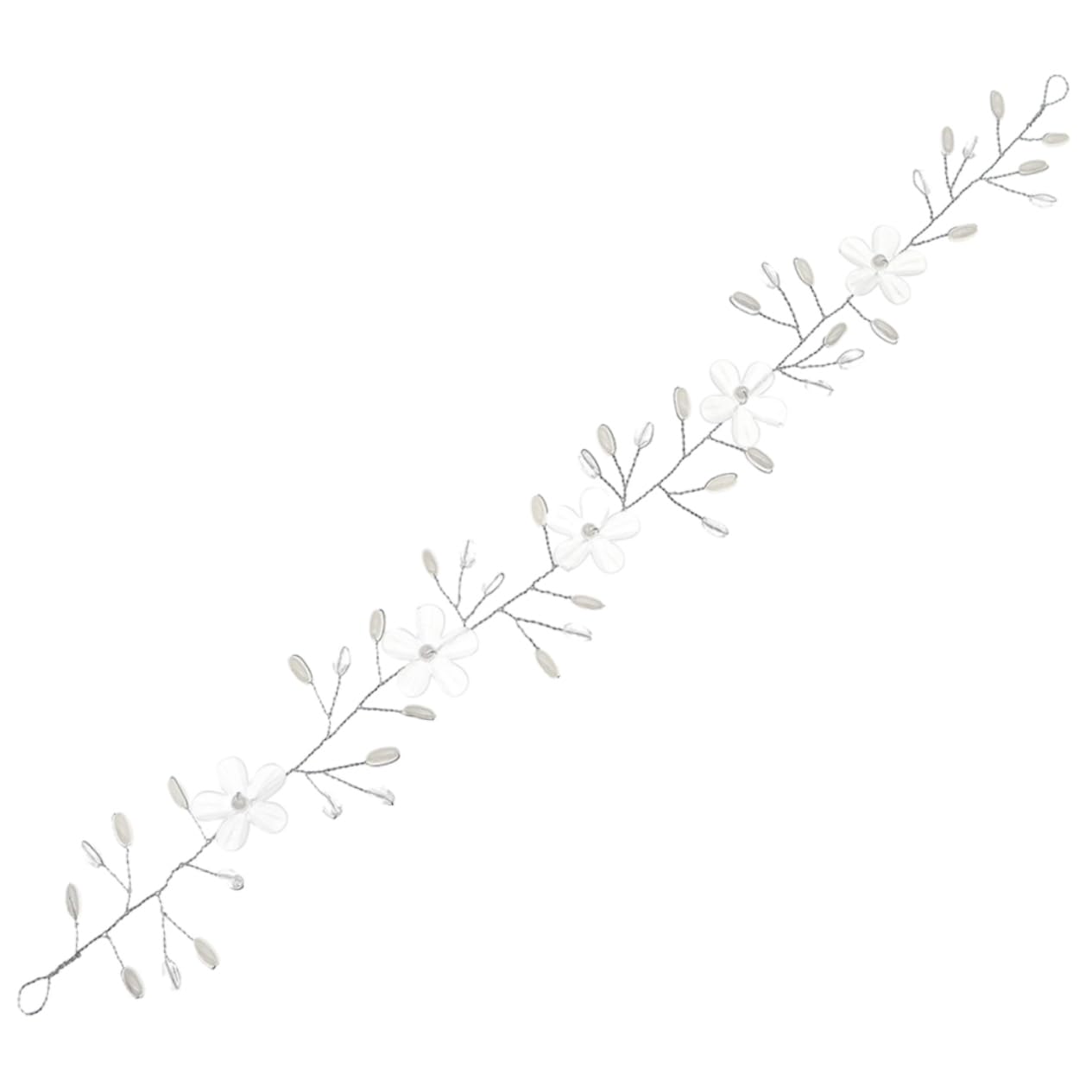 MERRYHAPY diadema de lazos para el cabello de las niñas decoración del cabello de las mujeres tocado de flores Tiara boda novia cabello vid accesorios para el cabello de boda aleación