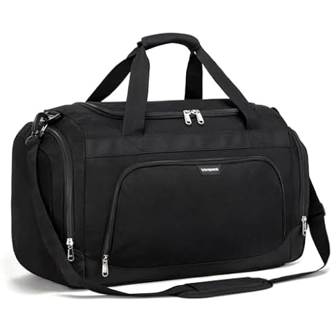Vorspack Small Gym Bag - 40L Duffle Bag for Men Women Lightweight Duffel Bag with Shoe Compartment Wet Pocket Travel Bag Sports Bag for Sports Gym Travel - Black Cover
