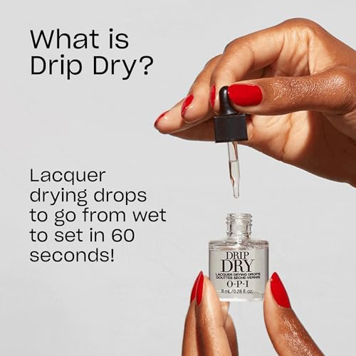 OPI Drip Dry Polish Drying Drops | Nail Polish Quick Drying Drops | Speeds Up Manicure Drying Time | 0.91 fl oz