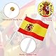 JUNEBRUSHS Spanien Flagge, 20 Stück Spanisch Flagge 14 x 21 cm Spanische Deko Kleine Handflaggen 2024 Tischflaggen Dekorationen