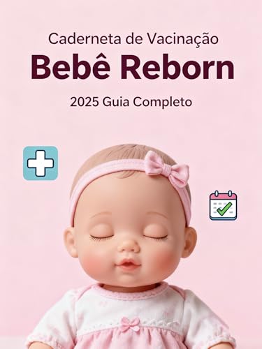 Caderneta de Vacinação do Bebê Reborn Menina 2025: Mantenha o histórico completo de vacinação do seu bebê reborn (recém-nascida) organizado e sempre à mão! (Portuguese Edition)
