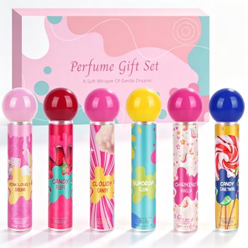 Coffret Cadeau Parfum Filles, 6x20 ml Brume Corporelle Parfumé Femme à Vanille–pour le Corps et...