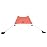 Neso Grande Portable Beach Tent Sun Shelter - Lightweight Beach Shade Canopy - Easy Setup for Family Outings - Patented Reinforced Corners - UPF 50+ Sun Protection - 7ft Tall, 9 x 9ft - Coral