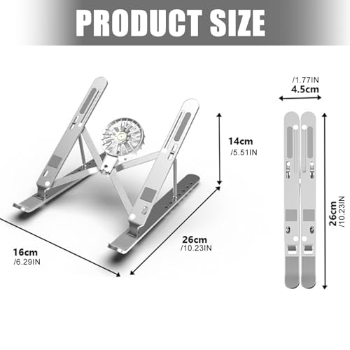Support ordinateur ventilé aluminium réglable ergonomique pour bureau - 5