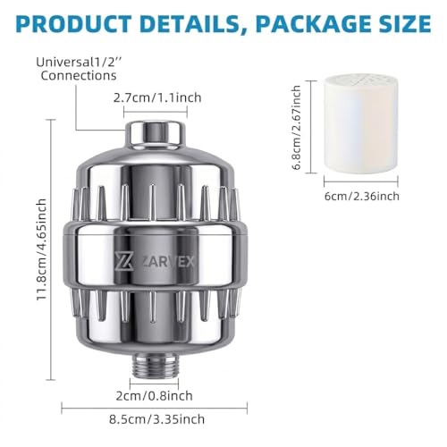Image of 15-Stage Hard Water Filter for Tap & Shower | Water Softener for Bathroom | Shower Filter for Hard Water | Water Filter for Tap | Helps Reduce Chlorine, Rust, Sediment & Impurities