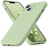 Ktele Compatible with iPhone 13 Case 6.1 inch Premium Liquid Silicone [Soft Microfiber Lining Anti-Scratch] Gel Rubber Full-Body Bumper Protection Camera Protect Case-Matcha
