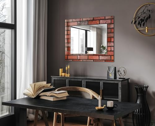 Miroir imprimé design moderne minimaliste 80x60 cm décoration murale