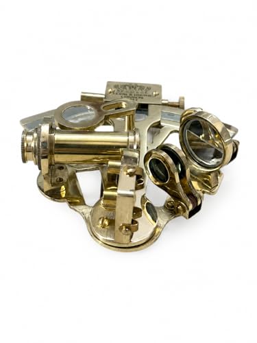 Image of Sun Instrument Handcrafted Nautical Brass Sextant - 4 Inch, Unique Collectible