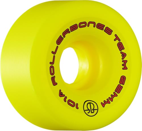 Powell Bones Team Quad Artistic Roller Skate Wheels 62mm x 101A Yellow