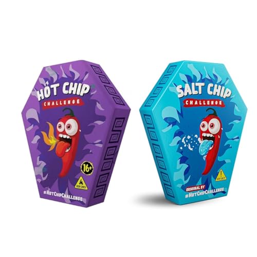Chip Challenge Doppelpack 1x SALT CHIP & 1x HOT CHIP Extrem salzige & extrem scharfe Tortilla-Challenges
