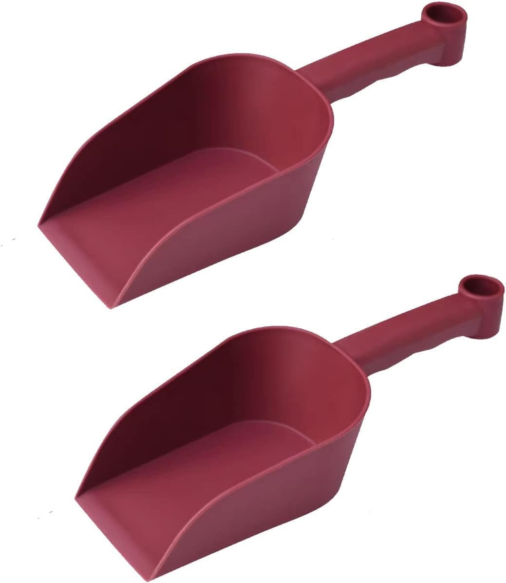 Azonee Garden Scoops, Extra Large PP Resin Hand Trowels for Flower Soil Planting, Digging, Transplanting & Composting, Multipurpose Shovel with Hanging Hole for Pet Food & Litter Disposal (2Pcs)