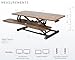 VIVO 42 inch Desk Converter, K Series, Height Adjustable Sit to Stand Riser, Dual Monitor and Laptop Workstation with Wide Keyboard Tray, Rustic Vintage Brown Top, Black Frame, DESK-V042KN