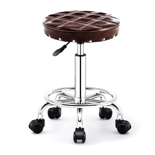 Tabouret de salon pivotant marron pour vos séances de massage et spa