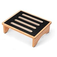 StrongTek 5\ hoher Holz-Betttritthocker für Erwachsene, stabile Bett- und Duschtreppe, 200 kg Tragkraft, vielseitige Mobilitätshilfe für Senioren, Verwendung in der Küche, tragbares Design