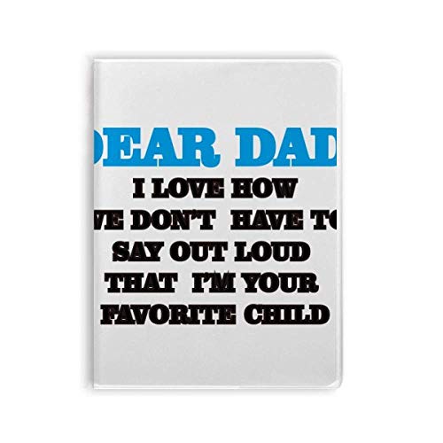 Cahier de citation Dear Dad avec couverture souple ultra légère pour événements et festivals