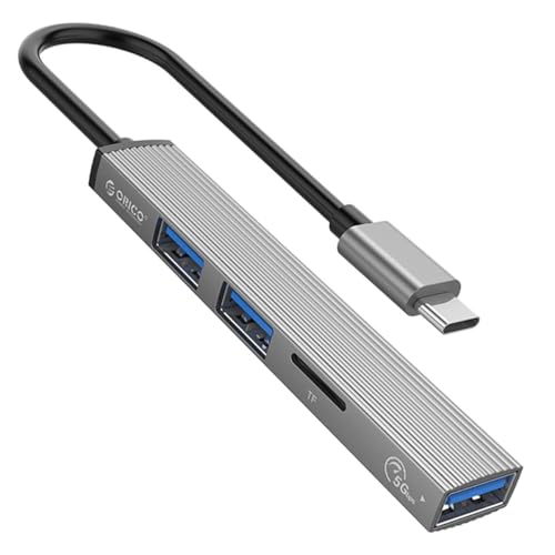 Type-C to 3 Portlu USB 3.0 Çoklayıcı, TF Micro SD Kart Okuyucu Hub